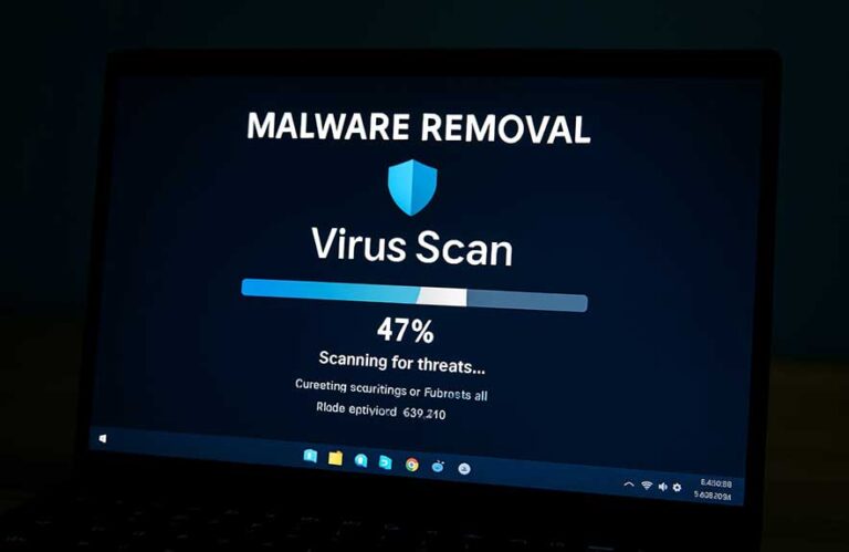 Windows 11 malware scan running on desktop using best free malware removal tool